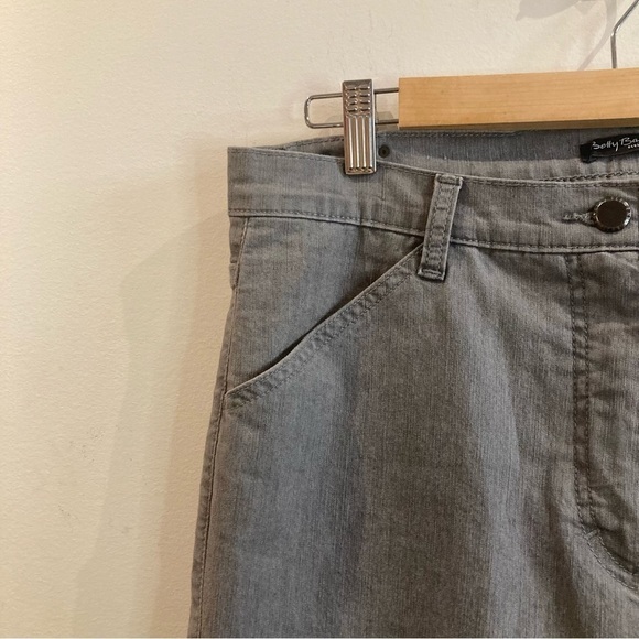 BETTY BARCLAY SZ 12 For Elements Grey Blinged Pockets Jeans Style Pants Trousers - Picture 4 of 9